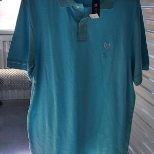 NWT Chaps Turquoise Polo Shirt L